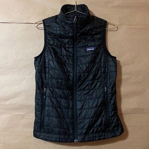 Patagonia | Women's Nano Puff Vest Zip Front PrimaLoft Ripstop Black Size XS